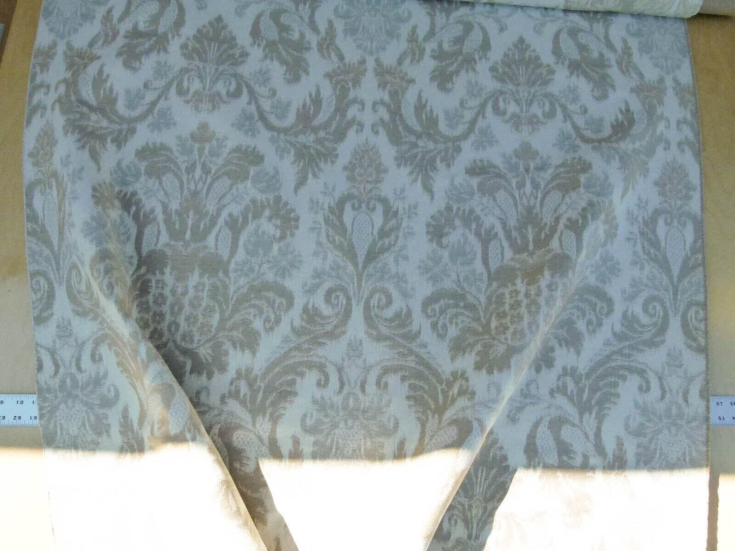 Scalamandre Renaissance Hardy Damask Beiges On Crème White Cotton Viscose French Court MSRP USD 218/Y