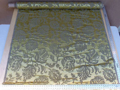 Scalamandre Ypres Lampas Pom Pomegranate Renaissance Gold Metallic Copper MSRP USD445/yd