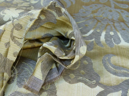 Scalamandre Ypres Lampas Pom Pomegranate Renaissance Gold Metallic Copper MSRP USD445/yd