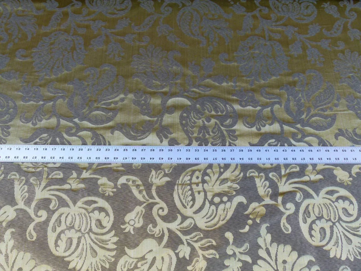 Scalamandre Ypres Lampas Pom Pomegranate Renaissance Gold Metallic Copper MSRP USD445/yd