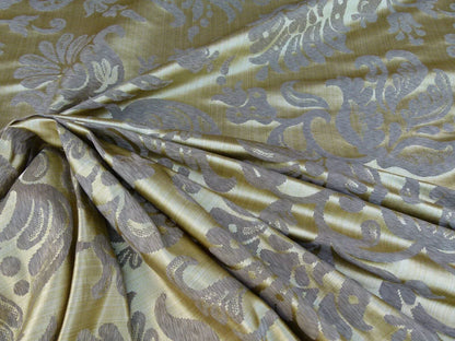 Scalamandre Ypres Lampas Pom Pomegranate Renaissance Gold Metallic Copper MSRP USD445/yd