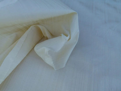 Scalamandre Mirage 100% Silk Self Strie "Lily White" Cream White Silver MSRP USD 198/Y