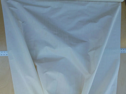 Scalamandre Mirage 100% Silk Self Strie "Lily White" Cream White Silver MSRP USD 198/Y