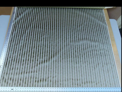 Scalamandre La Foltiere Shadow Verdure Green  Silver Pewter Cut Velvet Stripe Old World Weavers MSRP USD 284