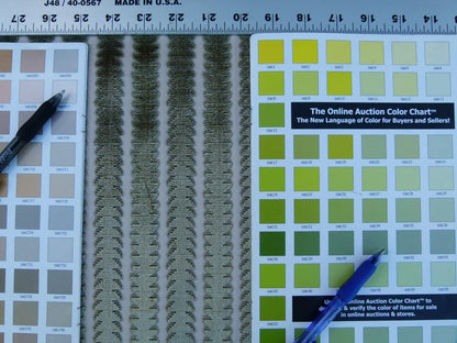 Scalamandre La Foltiere Shadow Verdure Green  Silver Pewter Cut Velvet Stripe Old World Weavers MSRP USD 284