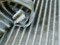 Scalamandre La Foltiere Shadow Verdure Green  Silver Pewter Cut Velvet Stripe Old World Weavers MSRP USD 284