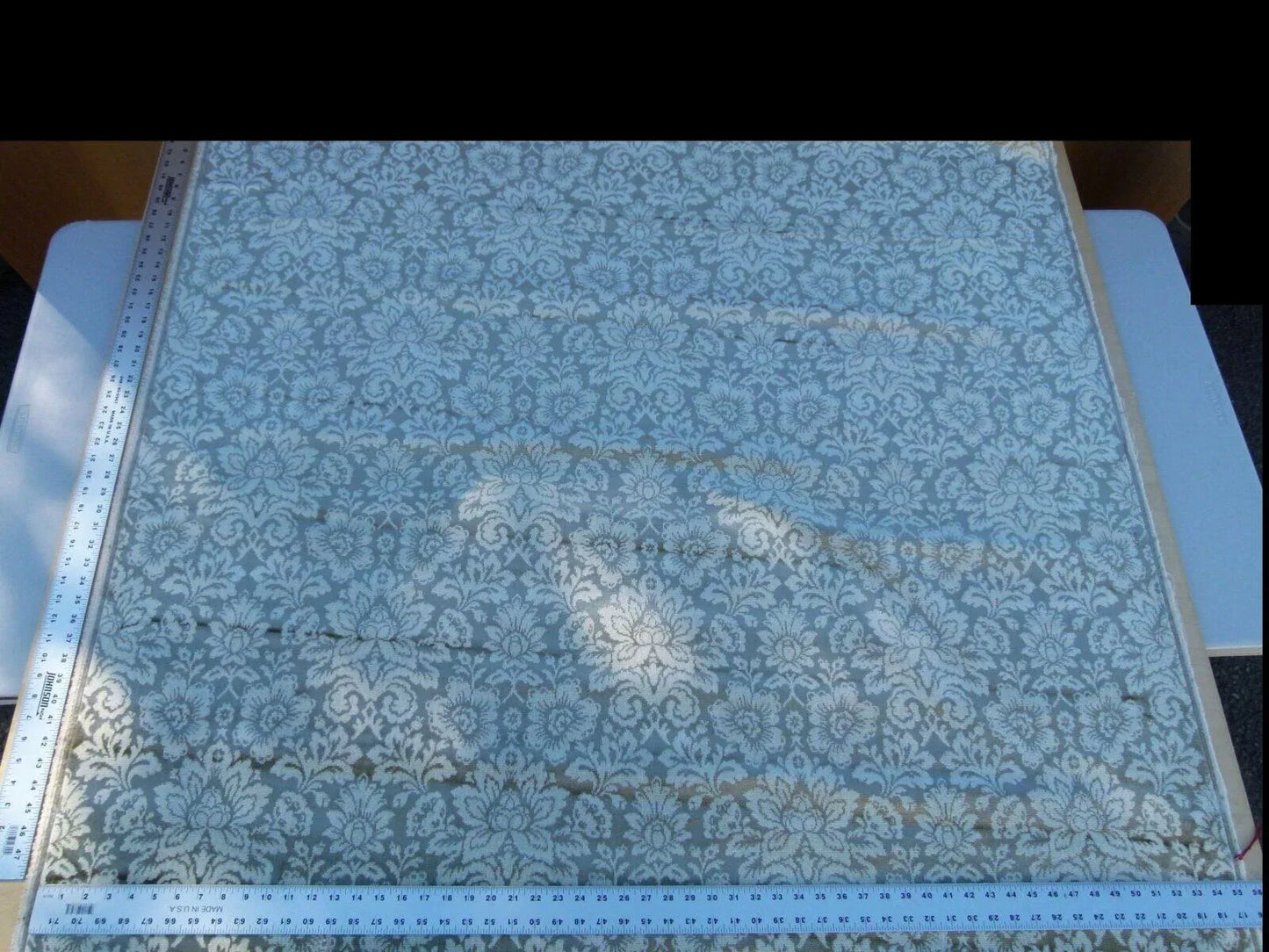 Scalamandre Audrey Damask Cut Velvet Linen "clear Neutral" Renaissance Artichoke Rose MSRP USD 427/Y