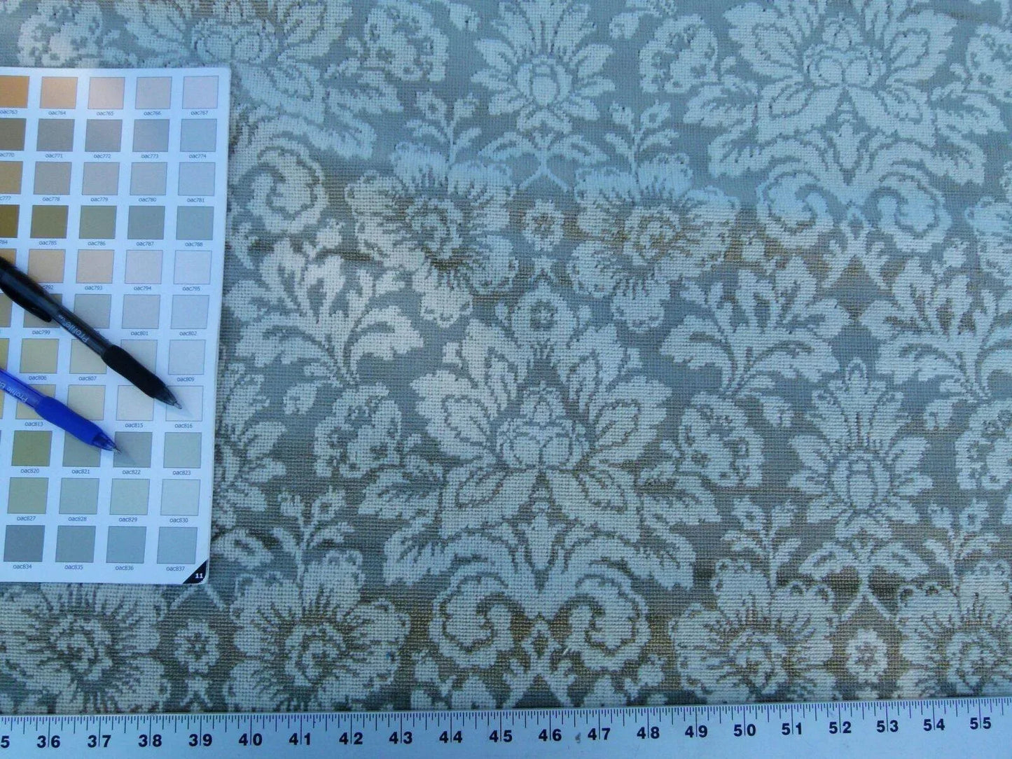 Scalamandre Audrey Damask Cut Velvet Linen "clear Neutral" Renaissance Artichoke Rose MSRP USD 427/Y