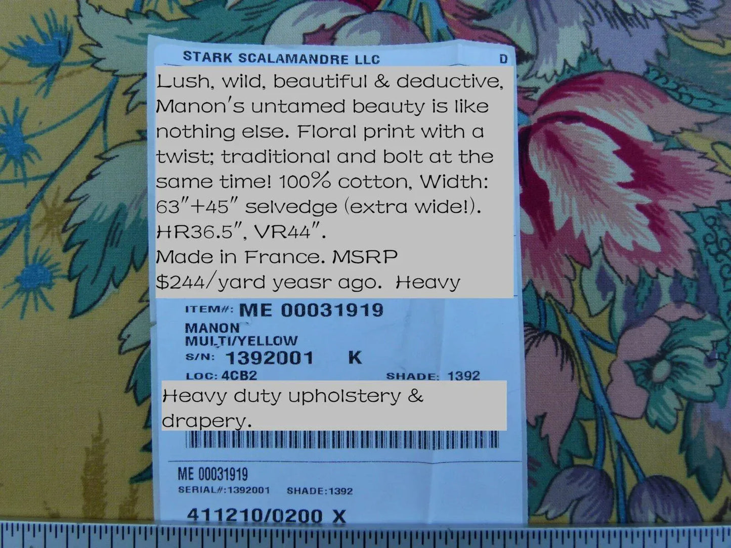 Bty Scalamandre Manon Multi/yellow Green Red Pink Blue Wild Tropical Floral Opera MSRP USD 244/Y