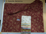 2 Ev3 2.4y Scalamandre Colony Batavia Floral Vine Maroon Deep Red