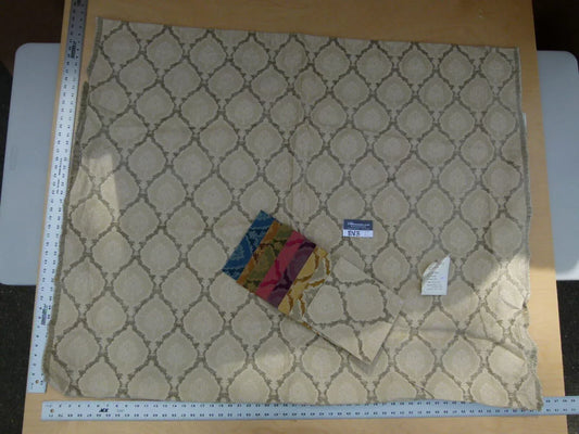 3 Ev3 2.1y Scalamandre Colony Ecussons Gris Tan Classic Medallion Artichoke Renaissance Damask Woven Heavy MSRP USD 480/Y