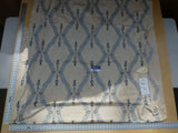 5 Ev3 2.4y Scalamandre White Hall Lapis Blue Silk Foliage Embroidery MSRP USD 410/Y