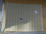 6 Ev3 1.2y Scalamandre Senwick Linen Embroidery Stripe Caramel Aqua Cream Linen MSRP USD 398/Y
