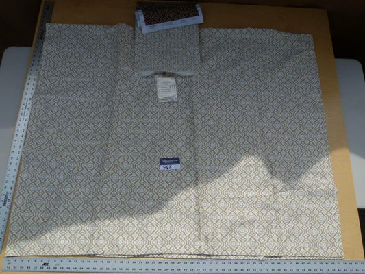 10 Ev3 Scalamandre Colony 2.5y Mysore Coordinato Bianco Beige Geometric MSRP USD 318/Y