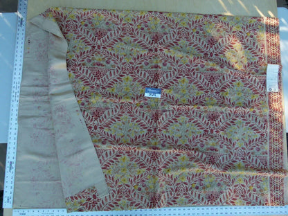 8 Ev4 Scalamandre 2.4y Moro Red Yellow Bouquet Cotton Linen Print