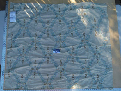 Scalamandre White Hall Silk - Aquamarine Blue Beige