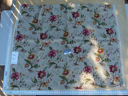 27 Ev4 1.2y Scalamandre Old World Weavers  Kentwell Rose Gold Natural English Chintz Linen Heavy MSRP USD 324/Y