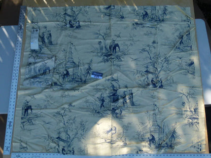 31 Ev4 1.2y Scalamandre Voyage En Chine Bleu Blue Chinoiserie Print