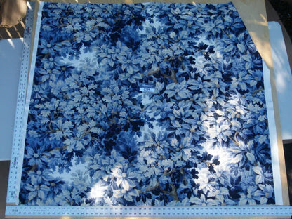 36 Ev4 Scalamandre 1.2y Bois De Chene Ultramarine Blue Foliage Print
