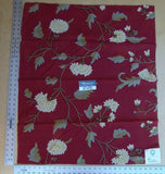 19 Ev5 Scalamandre 34"x29" Jaya Red Wool Chrysanthemum Embroidery On Cotton MSRP USD 216/Y (copy)