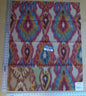 20 Ev5 36"x28" Scalamandre Showroom Square Bhutan Ikat Suzani Red/blue/multi Heavy Cotton MSRP USD 280/Y