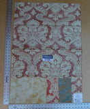 29 Ev5 35"x24"scalamandre Showroom Sample Judith On Cream Satin Rose Cotton Print MSRP USD 314/Y