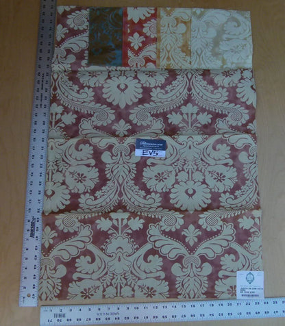 31 Ev5 35"x24"scalamandre Showroom Sample Judith On Cream Satin Rose Cotton Print MSRP USD 314/Y