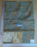 36 Ev5 35"x24" Scalamandre Showroom Sample Duchess On Cream Satin Gold Opal Blue Cotton Print MSRP USD 314/Y
