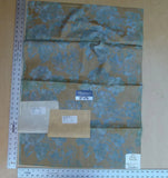 39 Ev5 35"x24" Scalamandre Showroom Sample Duchess On Cream Satin Gold Opal Blue Cotton Print MSRP USD 314/Y