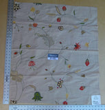 43 Ev5 34"x29"scalamandre Showroom Sample Savita Hand Embroidery Linen Crewel Cotton Linen MSRP USD 396/Y