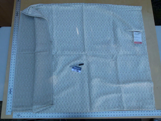 8 Ev6 2.4y Scalamandre Showroom Length Tassali Craie Woven Jacquard Beige Cream Geometric Stripe MSRP USD 326/Y