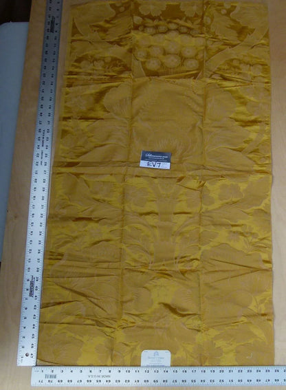 2 Ev7 42"x25" Scalamandre Showroom Sample Messonnier Orange Gold Silk Cotton Floral (copy)