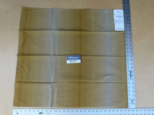 8 Ev7 Scalamandre Showroom Sample Square Dario Brown Gold Geometric Stripe Silk Cotton Per Piece