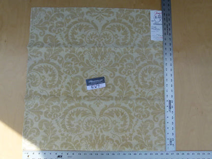 15 Ev7 Scalamandre Showroom Sample Square Vendome Ecru Tan Cotton Cut Velvet Floral #4