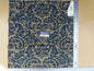 19 Ev7 Scalamandre Showroom Sample Square Vendome Blue Tan Cotton Cut Velvet Floral #2