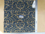 19 Ev7 Scalamandre Showroom Sample Square Vendome Blue Tan Cotton Cut Velvet Floral #2
