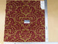 21 Ev7 Scalamandre Showroom Sample Square Vendome Red Tan Cotton Cut Velvet Floral #1