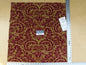 23 Ev7 Scalamandre Showroom Sample Square Vendome Red Tan Cotton Cut Velvet Floral #3