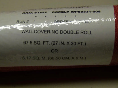 Aria Strie Grenadine Red Wallpaper Scalamandre 5 Yards Single Roll MSRP USD 126/single Roll