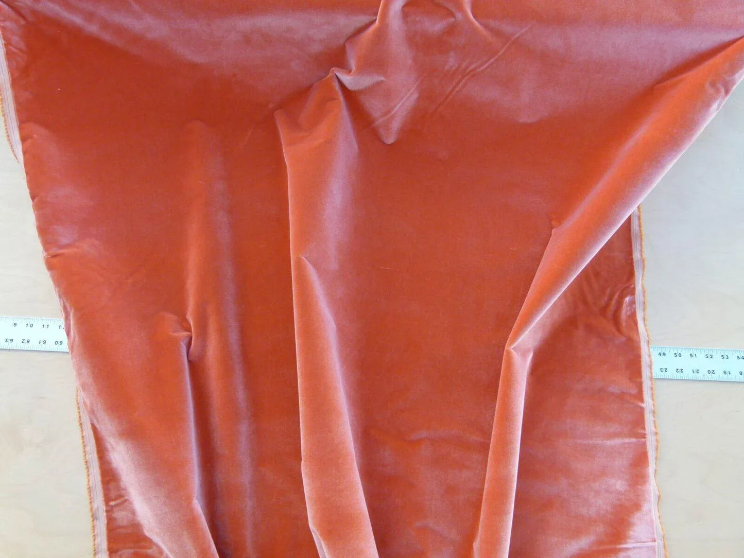 By Yard Scalamandre Pisanello Silk Velvet Shrimp Pink Orange Red MSRP USD 558/Y (copy)