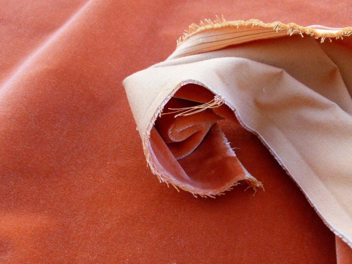 By Yard Scalamandre Pisanello Silk Velvet Shrimp Pink Orange Red MSRP USD 558/Y (copy)