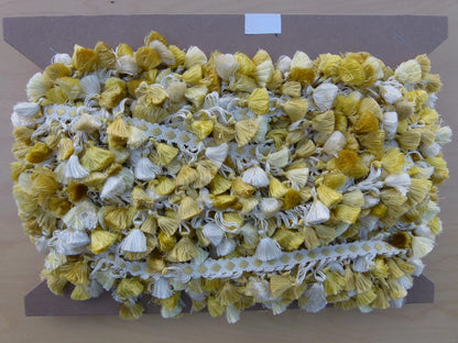 Scalamandre Moulin Yellows 100% Silk Tassel Trim Hand Made Yellow Gold Cream MSRP USD 280/Y
