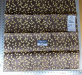 24 Ev7 Scalamandre Showroom Sample Cervinia Marron Glace Brown Cut Velvet Leaf Foliage