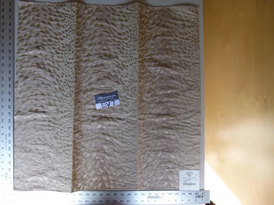 28 Ev7 Scalamandre Showroom Sample Square Cheetah Stripe Taupe Silk Linen