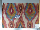 33 Ev7 Scalamandre Showroom Sample 26"x18" Bhutan Ikat Suzani Red/blue/multi Heavy Cotton MSRP USD 280/Y