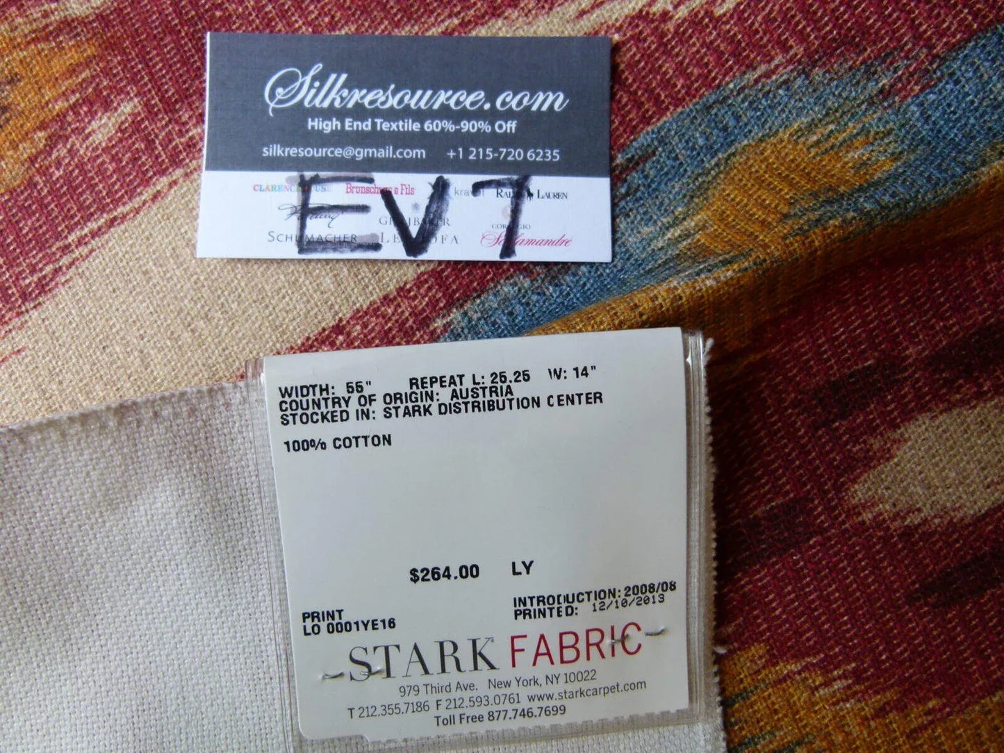 33 Ev7 Scalamandre Showroom Sample 26"x18" Bhutan Ikat Suzani Red/blue/multi Heavy Cotton MSRP USD 280/Y