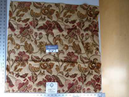 35 Ev7 Scalamandre Showroom Sample Square Avondale Floral Autumn #2