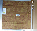 1 Ev8 Scalamandre Showroom Sample Square Sultana Gold Brown Cotton MSRP USD 135/Y