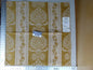 3 Ev8 Scalamandre Showroom Sample Square Ravenna Gold Floral Stripe