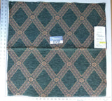 9 Ev8 Scalamandre Showroom Sample Square Elena Green Brown Geometric Lattice